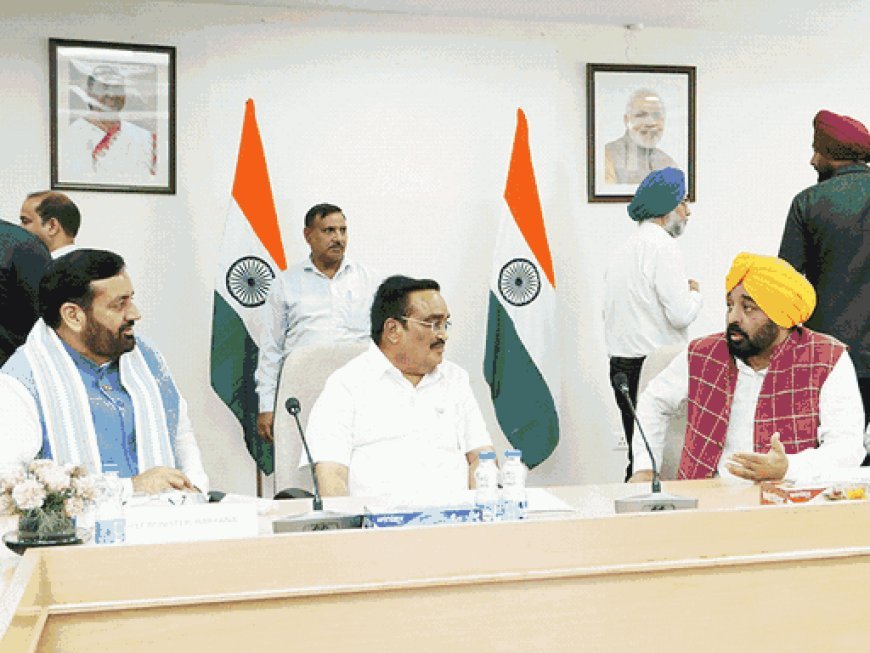 SYL पर पंजाब CM मान की शर्त पर आज फैसला:दिल्ली मीटिंग में मंथन; केंद्रीय मंत्री के साथ हरियाणा सीएम होंगे शामिल, 13 को SC में सुनवाई