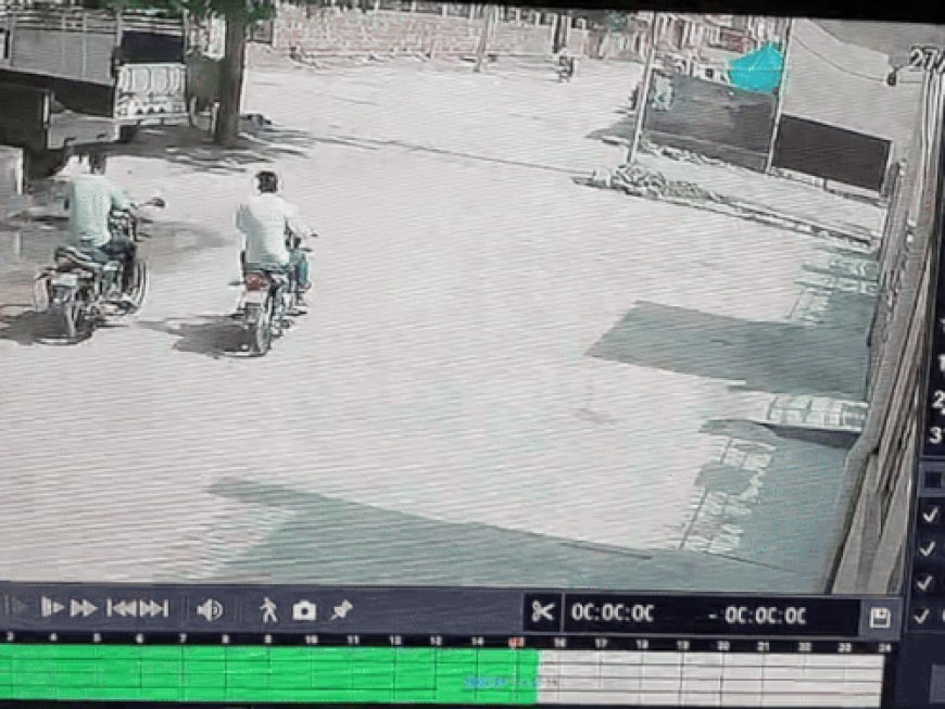 नागौर में कैंपर की टक्कर से बाइक सवार की मौत,VIDEO:मौके पर ही तोड़ा दम, कक्कूवालों की पोल चौराहे पर हुआ हादसा