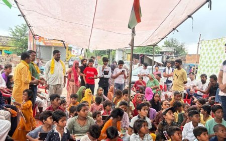 सांगानेर में बाल संस्कार केंद्र का शुभारंभ:घुमंतू जाति के बच्चों को मिली पाठ्य सामग्री; शिक्षा के साथ भारतीय संस्कृति-संस्कार से जोड़ा जाएगा