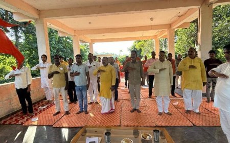 बलरामपुर में संघ का शताब्दी वर्ष अभियान:हर गांव में शाखा, 40 लाख परिवारों तक पहुंचने का लक्ष्य