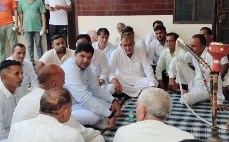 उचाना में दुष्यंत चौटाला ने सरकार को घेरा:बोले- बाढ़ प्रभावितों को मुआवजा देने में देरी, 2023 में 7 दिन में दिए थे पैसे