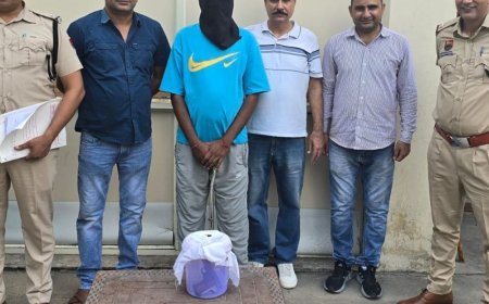 जींद का बदमाश हथियार के साथ पंचकूला में अरेस्ट:उड़ीसा में गांजा के साथ पकड़ा गया, चंडीगढ़ में 6 मामले, अब 6 दिन का रिमांड