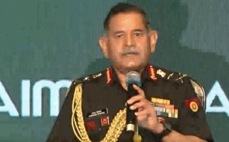 सेना प्रमुख बोले-जमीन पर कब्जा भारत में जीत का पैमाना:युद्ध 4 दिन का टेस्ट मैच नहीं, इसमें थल सेना की भूमिका हमेशा अहम रहेगी