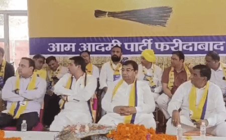 फरीदाबाद में आप प्रदेशाध्यक्ष बोले-राहुल गांधी नकल बंद करें:चंडीगढ़ मेयर चुनाव में वोट चोरी नहीं दिखी, BJP ने जनता को नंबरों में उलझाया