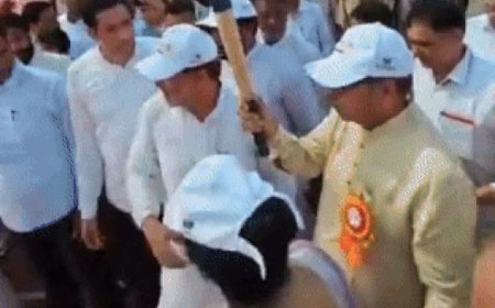 फतेहाबाद में मशाल लेकर दौड़े सतीश पूनिया:खेल महोत्सव का शुभारंभ; सरपंचों ने खीचीं रस्सी, 35 हजार खिलाड़ी और 1900 टीमें ले रही हिस्सा