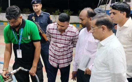 अंबाला में पेट्रोल पंप पर मंत्री नागर का छापा:सुविधाओं का लिया जायजा, बोले- गड़बड़ी की शिकायतें मिल रही थीं