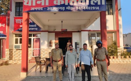 आजमगढ़ में अधिवक्ता पर हमला दो आरोपी गिरफ्तार:अधिवक्ता ने लगाया जानलेवा हमले और सोने की चेन गायब होने का आरोप
