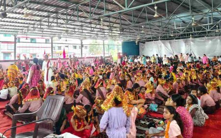 अष्टमी के दिन हुआ 5 लाख से अधिक बेटियों का कन्या पूजन