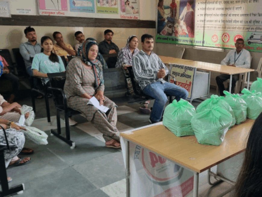 उचाना में टीबी मरीजों का मुफ्त इलाज:16 लोगों को वितरित की पोषण किट, संतुलित आहार के सेवन की सलाह