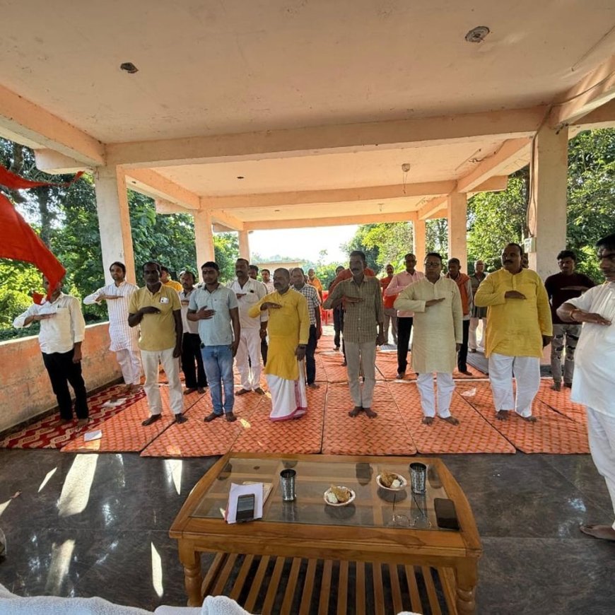 बलरामपुर में संघ का शताब्दी वर्ष अभियान:हर गांव में शाखा, 40 लाख परिवारों तक पहुंचने का लक्ष्य