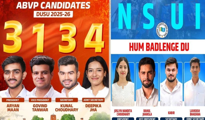Delhi University Students Union Elections 2025 में महिला नेतृत्व की वापसी और नए मुद्दों की गूंज