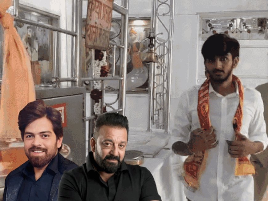 DUSU अध्यक्ष बनने के बाद हरियाणा पहुंचे आर्यन मान:कुलदेवता के मंदिर में माथा टेका, बोले- मैं संजय दत्त का भतीजा, मासूम शर्मा को भी थैंक्यू