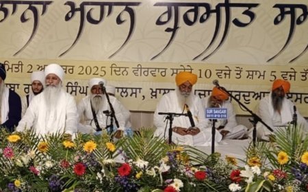 इसराना साहिब गुरुद्वारे में सालाना समागम आयोजित:गुरु तेग बहादुर जी की 350वीं शहादत को समर्पित; एसपी रहे मौजूद