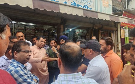 विधायक शिव अरोरा ने राज्य योजना से स्वीकृत दो किलोमीटर मुख्य बाजार के प्रमुख मार्गो व सिविल लाइन रोड के निर्माण कार्य को लोक निर्माण विभाग को शुरू करने के दिये निर्देश,