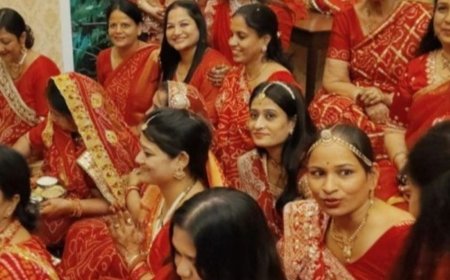 पाली में महिलाओं ने रखा करवा चौथ का व्रत:पति की लंबी उम्र की कामना कीं, चांद देख खोला व्रत