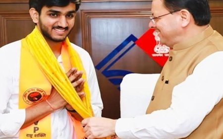 DUSU प्रधान ने की उत्तराखंड के CM से मुलाकात:बहादुरगढ़ के आर्यन बोले- हॉस्टल की सीटें सीमित, पीएचडी स्टूडेंट को प्राथमिकता
