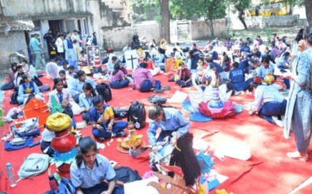 पानीपत में बच्चों ने रंग, संगीत से बांधा समा:बाल दिवस प्रतियोगिता में विद्यार्थियों ने दिखाया हुनर