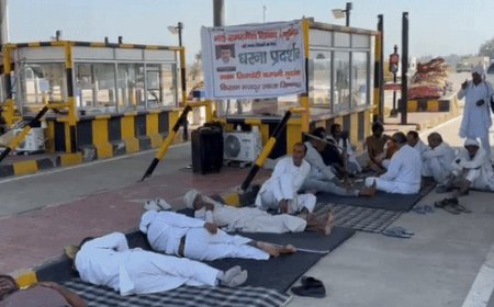 जींद में धरने पर बैठे 150 किसानों पर केस:कंपनी का दावा-12 लाख का नुकसान, भिड़ताना टोल प्लाजा पर धरना चौथे दिन भी जारी