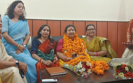 भाजपा महिला मोर्चा प्रदेश अध्यक्ष रुचि भट्ट का जोरदार स्वागत