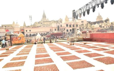 दीपोत्सव 2025 बनेगा प्रदूषणमुक्त महाआयोजन, सरयू के ऊपर खिलेगा हरित सूर्य