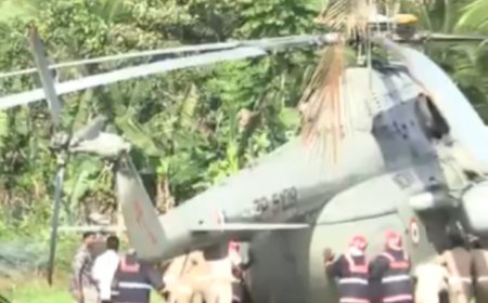 भास्कर अपडेट्स:केरल में राष्ट्रपति मुर्मू का हेलिकॉप्टर हेलीपैड में धंसा, पुलिस-सुरक्षाकर्मियों ने धक्का लगाकर बाहर निकाला