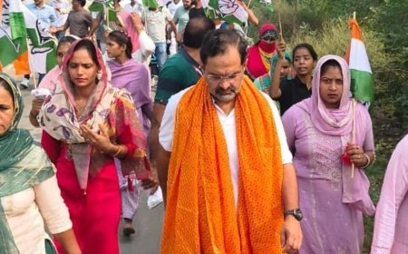 उचाना पहुंची बृजेंद्र सिंह की 'सद्भाव यात्रा':सैनी सरकार पर साधा निशाना, बोले- 1 नहीं, 11 साल हो चुके, उनका राज सबको पता है