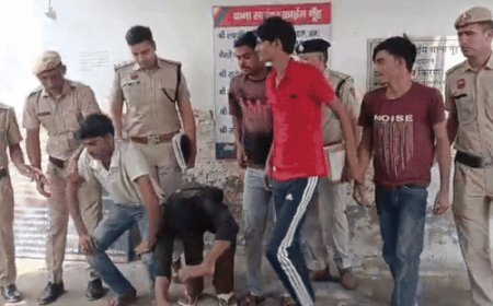 नूंह पुलिस ने अरेस्ट किए 5 साइबर ठग:सोने की नकली ईंट बेचने का झांसा दिया, मुंबई और तेलंगाना के लोगों को ठगा