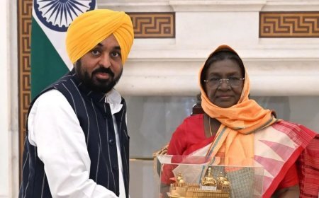CM भगवंत सिंह मान ने राष्ट्रपति को श्री गुरु तेग बहादुरजी के 350वें शहीदी दिवस समारोहों में शामिल होने का आमंत्रण दिया