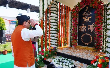 देहरादून,पुलिस स्मृति दिवस पर मुख्यमंत्री ने अर्धसैन्य बलों के वीर शहीदों को पुष्पचक्र अर्पित कर श्रद्धांजलि दी