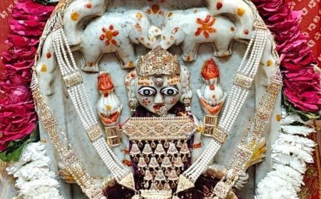 नागौर में महालक्ष्मी मंदिर में अन्नकूट महोत्सव:गोपाष्टमी पर हुआ अभिषेक-पूजन; भगवान को 56 भोग का प्रसाद