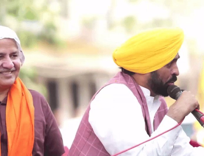 तरनतारन उप-चुनाव: सीएम भगवंत मान पहुंचे प्रचार करने:बोले- अभी पंजाब में पराली जली नहीं, दिल्ली वालों को धुआं पहुंच भी गया