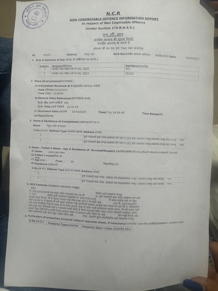नागपुर में पुलिसकर्मी पर गाली-गलौच और तोड़फोड़ का आरोप!
