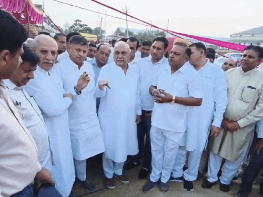 कुरुक्षेत्र पहुंचे नेता प्रतिपक्ष हुड्डा, समस्याएं सुनीं:बोले- सरकार ने किसानों को पोर्टल में उलझाया, लाडो लक्ष्मी योजना महिलाओं से धोखा