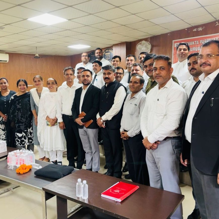 गुरुग्राम में अधिवक्ता परिषद की नई इकाई गठित:एसएस चौहान व सतीश शर्मा संरक्षक, पवन राघव अध्यक्ष व मनीष शांडिल्य महामंत्री बने