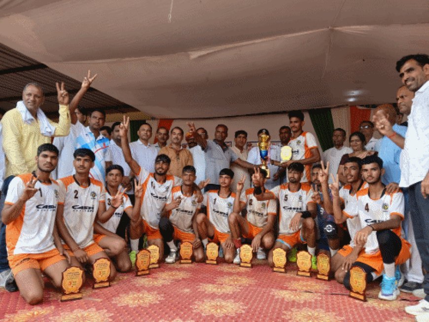 चूरू ने जीता स्टेट लेवल वॉलीबॉल टूर्नामेंट का खिताब:खैरथल में 29 सितंबर से 5 अक्टूबर तक चली प्रतियोगिता, विजेता टीम को ट्रॉफी देकर सम्मानित किया