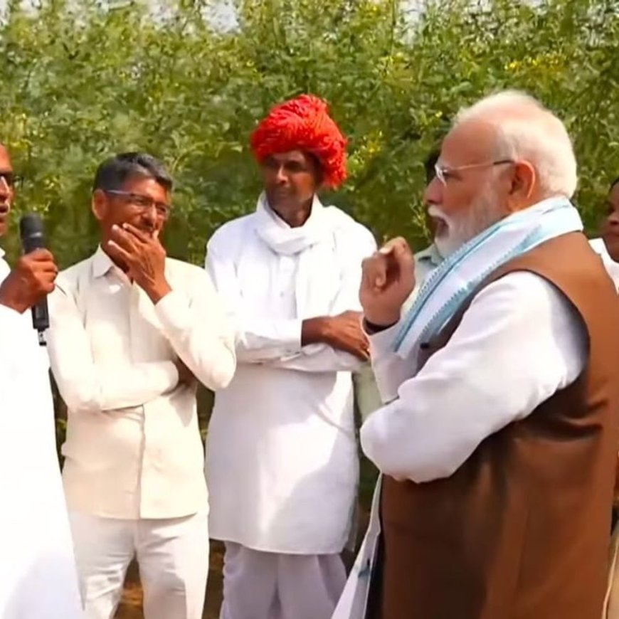 हिसार के दो किसान पीएम मोदी से मिले:साथ में किया भोजन, दलहनी फसलों को बढ़ावा देने पर अनुभव साझा किए