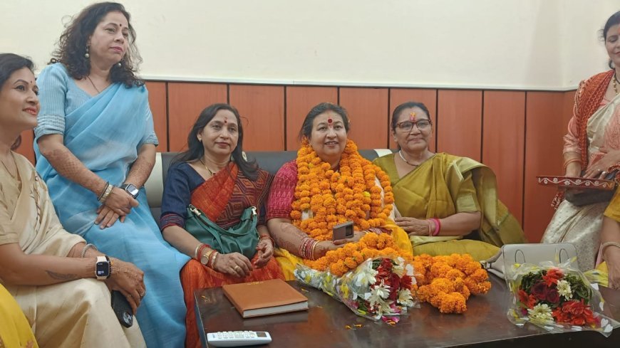 भाजपा महिला मोर्चा प्रदेश अध्यक्ष रुचि भट्ट का जोरदार स्वागत