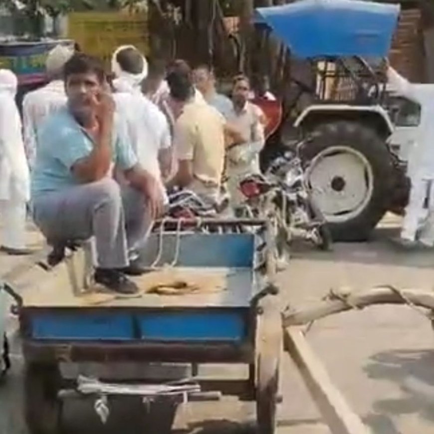 टोहाना में खाद वितरण समस्या, गांव के लोग परेशान:हिसार-चंडीगढ़ नेशनल हाईवे पर जाम लगाया, एसडीओ ने रास्ता खुलवाया