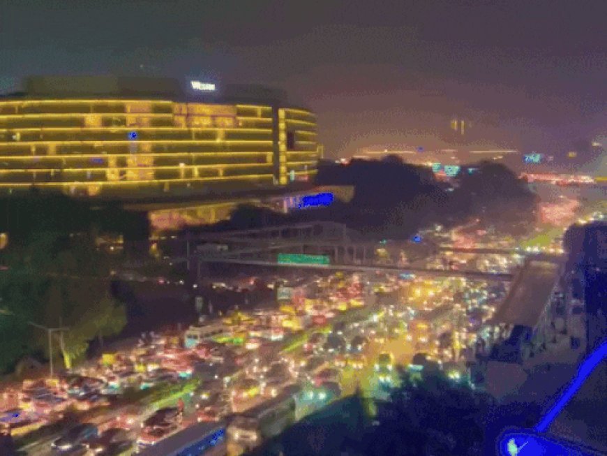 गुरुग्राम में अंतिम वर्किंग-डे पर महाजाम:दिल्ली बॉर्डर से लेकर इफ्को चौक तक, 5 किलोमीटर वाहनों की लाइन, एमजी रोड भी जाम