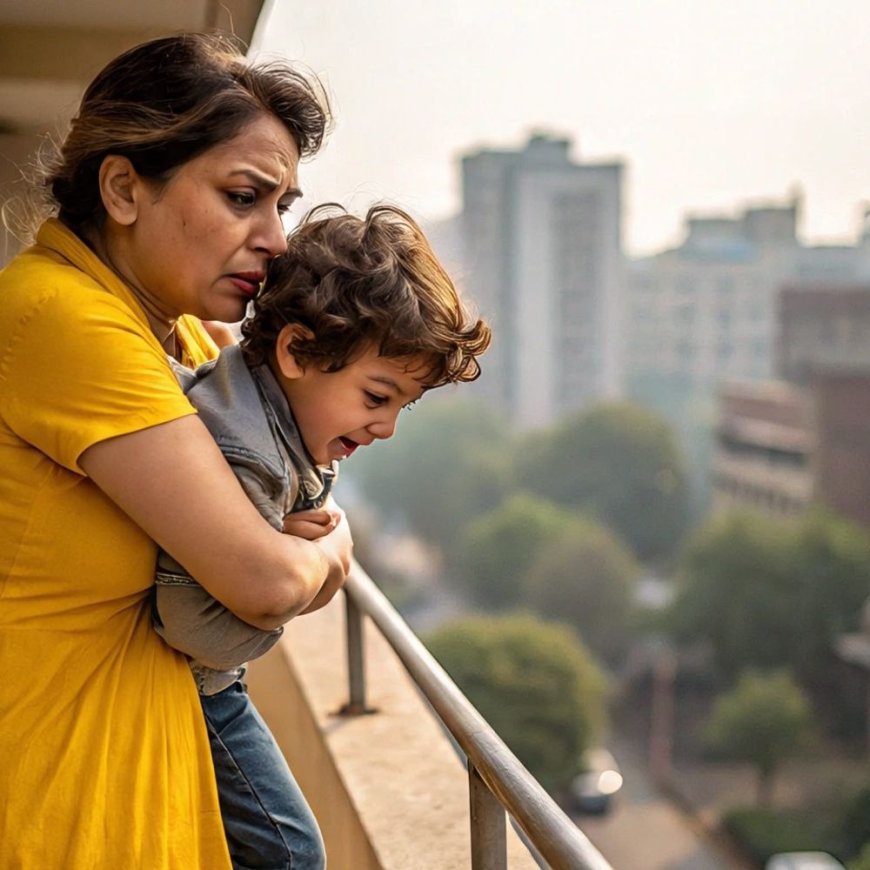गुरुग्राम में बेटे के साथ सातवीं मंजिल से कूदी महिला:दोनों की मौत; परिजन थाने बुलाए, मायका पक्ष बोला- दहेज के लिए परेशान किया