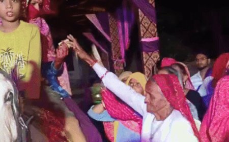 नारनौल में बेटी को घोड़ी पर चढ़ा निकाला बनवारा:पिता की हो चुकी मौत, मां-बहनों ने निभाई परंपरा; दूल्हा जयपुर के अस्पताल में कर्मी