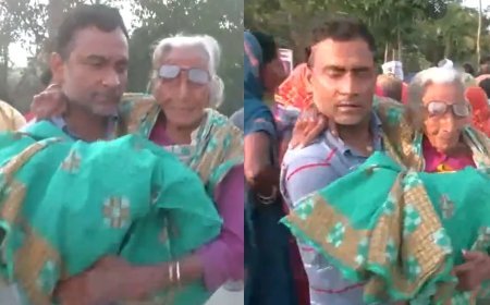 Video | बिहार चुनाव में दिखा लोकतंत्र का अद्भुत नज़ारा, एक शख्स ने बुजुर्ग को गोद में उठा कर पहुंचाया पोलिंग बूथ