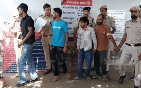 नूंह में दिल्ली- भिवाड़ी के साइबर ठग अरेस्ट:थोक में साड़ी बेचने के नाम पर धोखाधड़ी, आरोपियों में पूर्व बैंक कर्मचारी भी शामिल