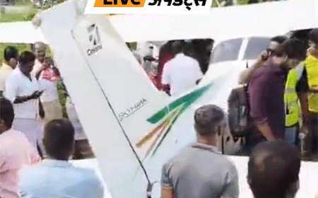 भास्कर अपडेट्स:तमिलनाडु में ट्रेनर एयरक्राफ्ट की विंडशील्ड में दरार आई, नेशनल हाईवे-336 पर इमरजेंसी लैंडिंग