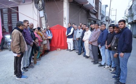 महापौर ने वार्ड 31 में किया 17.31 लाख की सड़क का शिलान्यास