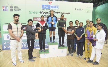 हार्टफुलनेस संस्था रुद्रपुर द्वारा  किया गया 'ग्रीन कान्हा रन' का आयोजन