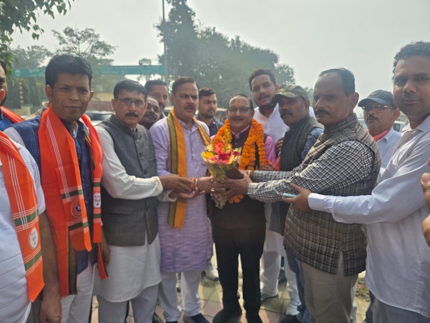भाजपा किसान मोर्चा के प्रदेश अध्यक्ष महेंद्र सिंह नेगी जी का रुद्रपुर में भव्य स्वागत