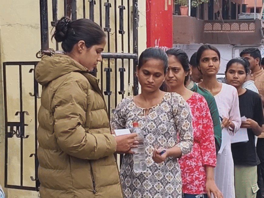 उदयपुर में 15 सेंटर्स पर कंडक्टर भर्ती एग्जाम:1 घंटे पहले तक एंट्री मिली, 49.59 फीसदी कैंडिडेट ने दिया एग्जाम