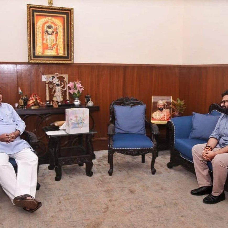 केंद्रीय मंत्री नितिन गडकरी से मुलाकात करने पहुंचे कार्तिकेय शर्मा:पंचकूला की तीन अहम सड़क परियोजनाओं पर चर्चा, सुरक्षा की दृष्टि से प्राथमिकता में शामिल