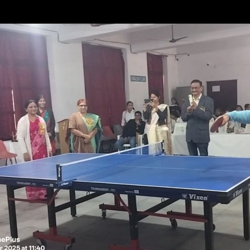 मुरादाबाद दयानन्द कॉलेज ने जीती महिला टेबल टेनिस प्रतियोगिता:अंतरमहाविद्यालयी मुकाबले में चंदौसी को 3-1 से हराया